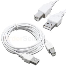 HIGH QUALITY 10 FT USB 2.0 A TO B WHITE CABLE STANDARD USB PRINTER CABLE 10 FT picture
