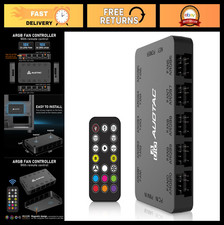 ARGB PWM Fan Hub with Remote Control for PC Build, Connect 10 Fans, Dual SATA Po picture