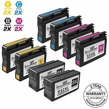 8pk BLACK Color 932XL 933XL HY Ink Cartridge for HP Officejet 6100 6600 6700 picture