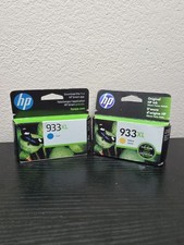 (Lot of 2) Genuine 933XL Cyan & Yellow Ink Cartridges: Exp 2023-2024 picture