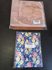 2-Pack Mouse Pad 10x8 Brown Leather & Multicolor Floral 6x8 Thin Desk Mat picture