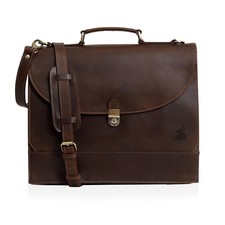 Leather Farm Messenger Bag for Men & Women 18 Inch – Premium Vintage Handmade... picture