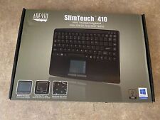 ADESSO AKB-410UB SLIMTOUCH 410 WIRED MINI TOUCHPAD KEYBOARD BLACK USB URV1-12 picture