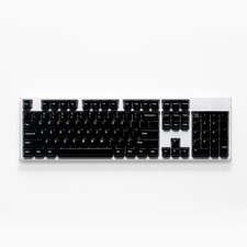 CERAKEY 114 Keys Glossy / Crazed Ceramic Keycaps Set V2 - Black, With Legends picture