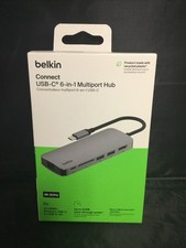 Genuine Belkin USB-C 6-in-1 Multiport Adapter (AVC008fqSGY) Brand New Sealed picture