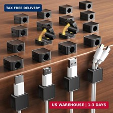 20-Pack Magnetic Cord Organizer Holder, Adjustable Cable Clips, Strong Adhesive picture