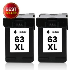 2x 63 XL 63 Black Ink Cartridge Replacement For HP Deskjet 1112 2130 2133 3634 picture