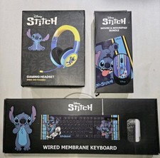 Geeknet Disney Stitch Wired Membrane Keyboard, Mousepad/Mouse Combo, And Headset picture