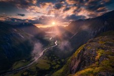 Landscape nature panorama mountains Custom Gaming Mat Desk picture