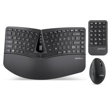 Perixx PERIDUO-606A, 3-In-1 Wireless Compact Ergonomic Keyboard With Vertical Mo picture