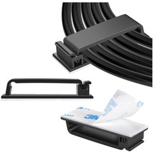 Self Adhesive Cable Clips 100 PCS, Black, Wire Organizer picture