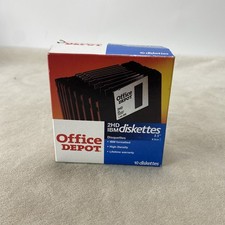 Office Depot 3.5 inch Diskettes 1.44 MB 2HD IBM Format Sealed Box Of 10 picture