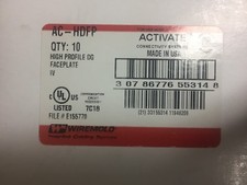 NEW Genuine Wiremold AC-HDFP  Double Gang Data Face Plate Frame 10 Units Per Box picture