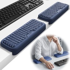 Vaydeer 2Pcs Elbow Pad for Desk, L-Shaped Arm Rest Desk 18 x 3.5 inches, Blue picture