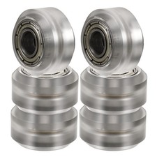 6Pcs Plastic Bearing Pulley Wheels for Printer Smooth Operation Silver Color picture
