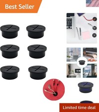 6 Durable Silicone Cable Grommets - 1-Inch for Effortless Desktop Organization picture