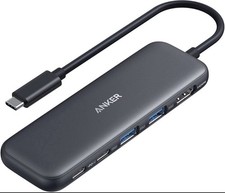 Anker 332 5-in-1 Type-C Hub Gray HDMI 4K 2x USB-A USB-C PD Portable picture