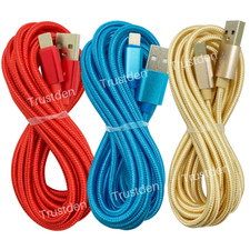 10FT Nylon USB Charger For iPhone iPad Braided Charging Cable Power Adapter Cord picture