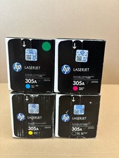 4 New Genuine HP 305A Pro 300, 400 CMYK Toners CE410A, CE411A, CE412A, CE413A picture