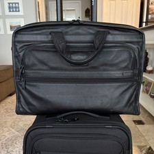 Tumi 96111DH Alpha Black Leather Briefcase  Shoulder Laptop Bag NO STRAP picture