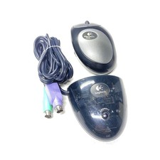 Logitech Black Silver Cordless Optical Mouse M-RR63 MouseMan w/ Receiver Tested picture