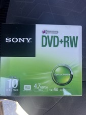 (NEW) Sony 10 Pack DVD+RW 120 Minutes 4.7 GB Compact Discs picture