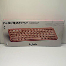 Logitech Pebble Keys 2 K380S Compact Bluetooth Wireless Keyboard Pink QWERTY picture