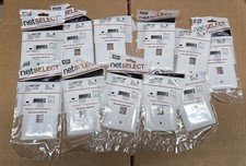 Lot of 11 Hubbell netSELECT NSP12W Snap Fit Faceplate 1-Gang 2-Port White New picture