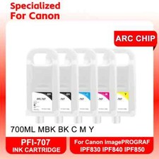 5PC PFI-707 Empty Ink Cartridge With ARC Chip For Canon IPF830 IPF840 IPF850 picture