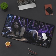 Raven Mouse Pad, DC Comics XXL Gaming Desk Mat, Dark Magic Pad picture