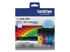 Brother LC4063PK INKvestment Ink 1500 Page-Yield Cyan/Magenta/Yellow 3 Pack picture