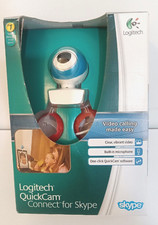 Logitech Quickcam Connect For Skype Blue White Video Calling Camera Built In Mic picture