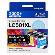 SHEENGO Compatible LC501XL 4-Pack Ink Set BK/C/M/Y for Brother MFC-J1260DW picture