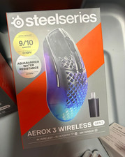 SteelSeries Aerox 3 Wireless Gen 2 Black Gaming Mouse 26K DPI 6 Btn Water picture