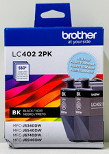 New Genuine Brother LC402 Black 2PK Ink Cartridge Box picture