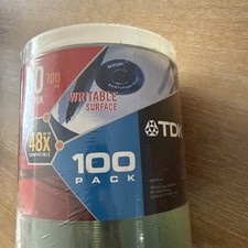 TDK 100 Pack CD-R 700MB 80 Min 48x Recordable Blank Discs Spindle Factory Sealed picture