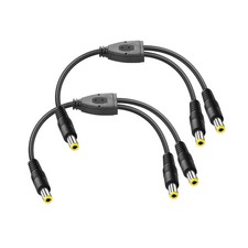 30cm DC 5.5x2.5mm 1 to 2 Power Supply Splitter Cord, Y Splitter Adapter Cord ... picture