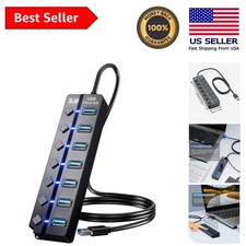 Versatile 7-Port USB Hub with Fast 5Gbps Speeds and Long Cable for Any Device picture