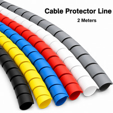 2M Spiral Cable Sleeve Protector 8/10/12mm Wire Organizer Flexible Wrap Tube picture