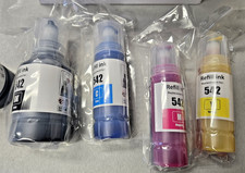 T542 Ink Refill Bottles 4 pk Set one black is half it will come for free  #0958 picture
