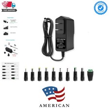 9V DC Power Supply 1A Universal AC Adapter, 100-240V 50/60Hz to 9 Volts black picture