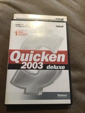 Quicken 2003 Deluxe software CD-ROM disc program Intuit Windows 95/98/2000/Me/XP picture