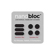 Universal Webcam Covers - Dots and Bars, 7 Pieces - Black (SHIP FROM USA) picture