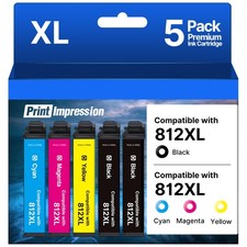 PrintImpression Epson 812XL Ink Cartridges, 5 Pack picture
