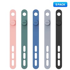 TOPK Silicone Cable Ties Assorted Color Reusable Heavy Duty Cable Organizer Mana picture