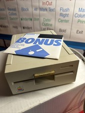 Vtg  Apple II floppy  disk drive 5.25 A9M0107 includes Disk tested working picture
