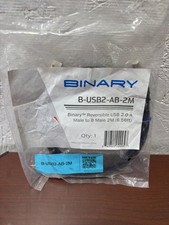 Binary B-USB2-AB-2M USB 2.0 Reversible A (Male) to B (Male) Cable, 2m (6.56') picture