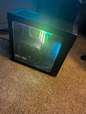 Custom built 2019 Gaming pc Tower, black and rbg inside picture