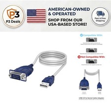 Reliable USB to RS-232 Converter Cable, 6ft - Perfect for Printers & Servers picture