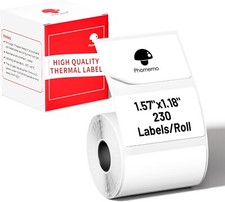 5Roll Phomemo Labels for M110 M220 Printer, 40 x 30mm Square White Thermal Paper picture